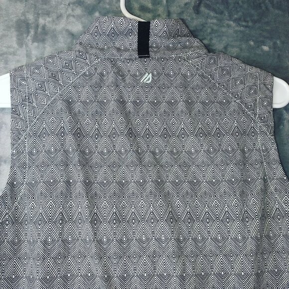 Eddie Bauer Women XS Full Zip Vest Geometric Print Sleeveless Gray Black Outdoor - Picture 10 of 11